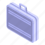 leather, briefcase, isometric 