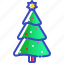 christmas, decorated, lights, tree, xmas 
