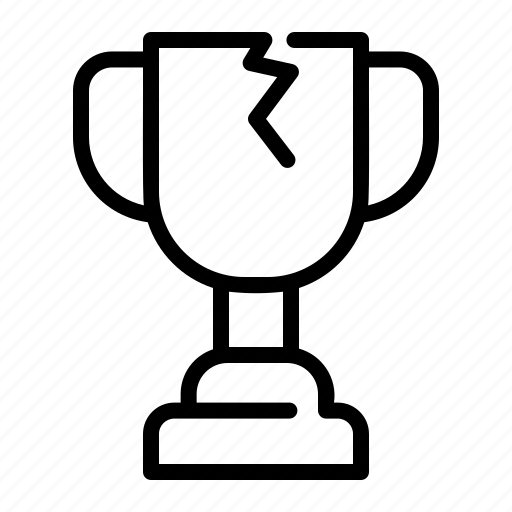 Trophy, champion, sports, competition, winner, award, broken icon - Download on Iconfinder