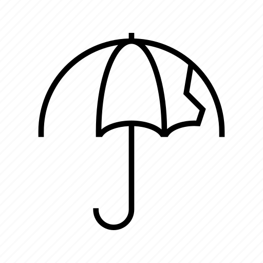 Broken, demaged, fail, object, protec, umbrella, waterproof icon - Download on Iconfinder