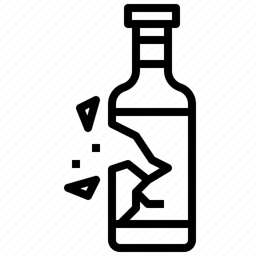 Bottle, waste, broken, glass icon - Download on Iconfinder
