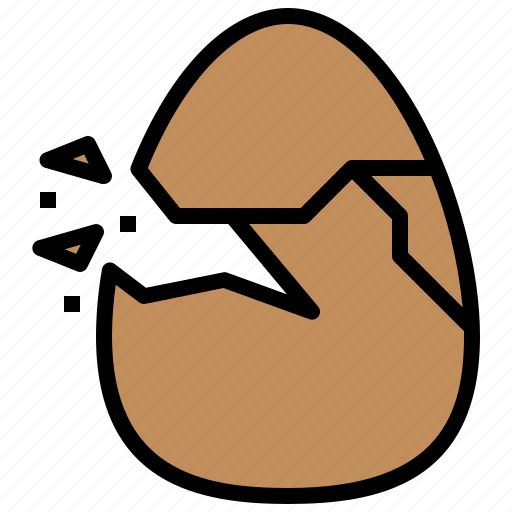 Egg, broken, cracked, food, protein icon - Download on Iconfinder