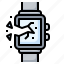 smartwatch, broken, screen, electronics, devices 