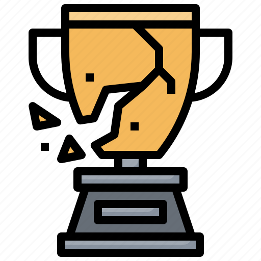 Trophy, winner, broken, award, cup icon - Download on Iconfinder