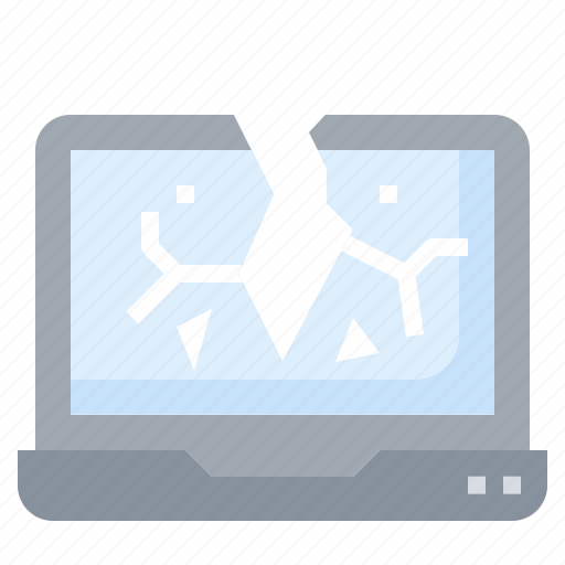 Laptop, broken, screen, electronics, devices icon - Download on Iconfinder