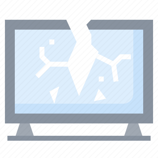 Television, broken, screen, electronics, devices icon - Download on Iconfinder