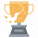trophy, winner, broken, award, cup