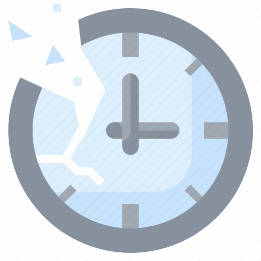 Wall, clock, time, broken icon - Download on Iconfinder