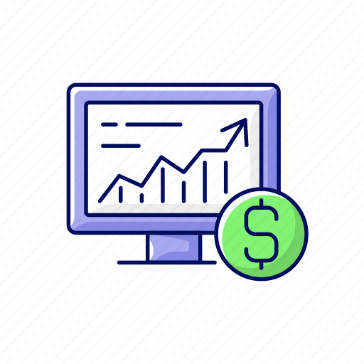 Stock trading, diagram, profit, business icon - Download on Iconfinder