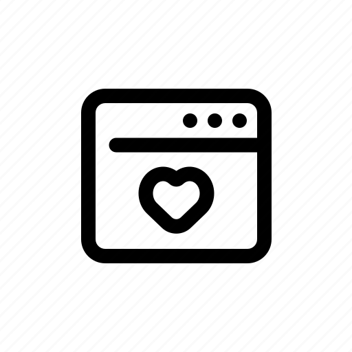 Browser, heart, favorite, internet, bookmark icon - Download on Iconfinder