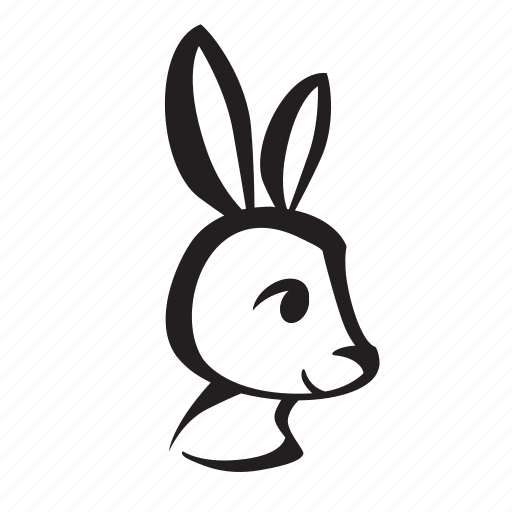 Animal, character, cute, ears, lovely, rabbit, side icon - Download on Iconfinder