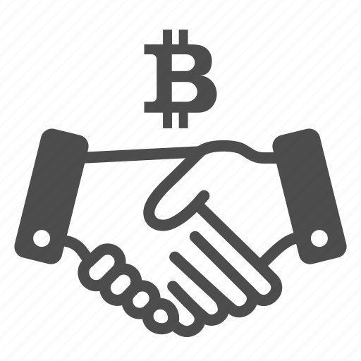 Agree, bitcoin, btc, deal, hand icon - Download on Iconfinder