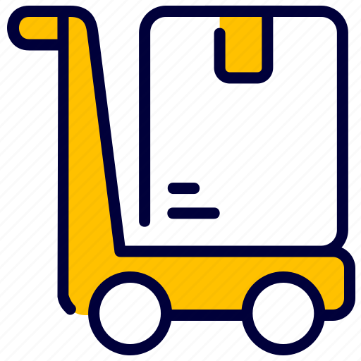 Box, delivery, pack, package, shipping, shopping, trolley icon - Download on Iconfinder
