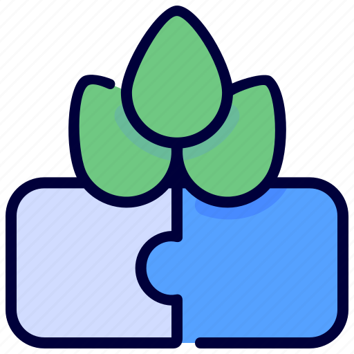 Ecologism, ecology, environment, leaf, puzzle, solution icon - Download on Iconfinder