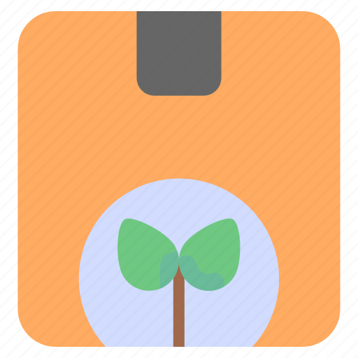 Box, eco, ecology, pack, package, plant, recycle icon - Download on Iconfinder