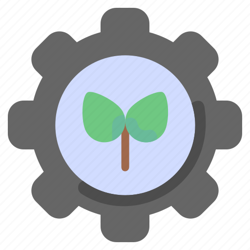 Eco, ecology, gear, leaf, plant, sustainable icon - Download on Iconfinder