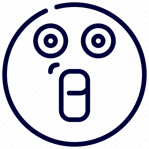 Emoji, emoticon, feelings, smileys, surprised icon - Download on Iconfinder