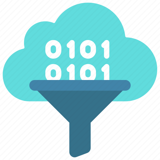 Cloud, code, filter, cloudcomputing, filtering, binary icon - Download on Iconfinder