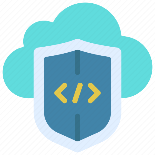 Cloud, code, security, cloudcomputing, shield icon - Download on Iconfinder
