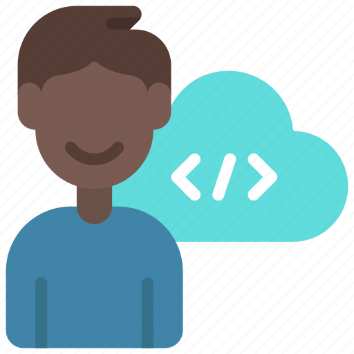 Cloud, programmer, cloudcomputing, person, man icon - Download on Iconfinder