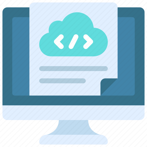 Computer, cloud, file, cloudcomputing, document, code icon - Download on Iconfinder