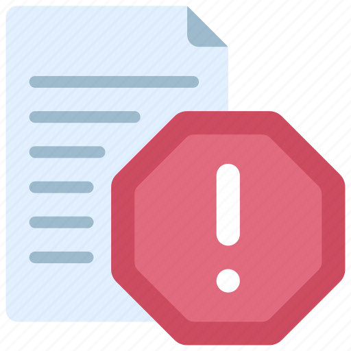 Document Error Virus Warning Problem Icon Download On Iconfinder
