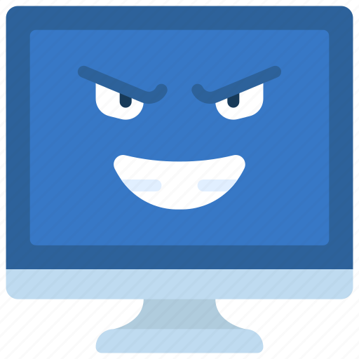 Evil, computer, virus, face, devil icon - Download on Iconfinder