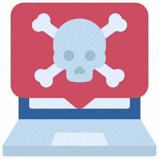 Laptop, death, message, virus, dead, skull, crossbones icon - Download on Iconfinder