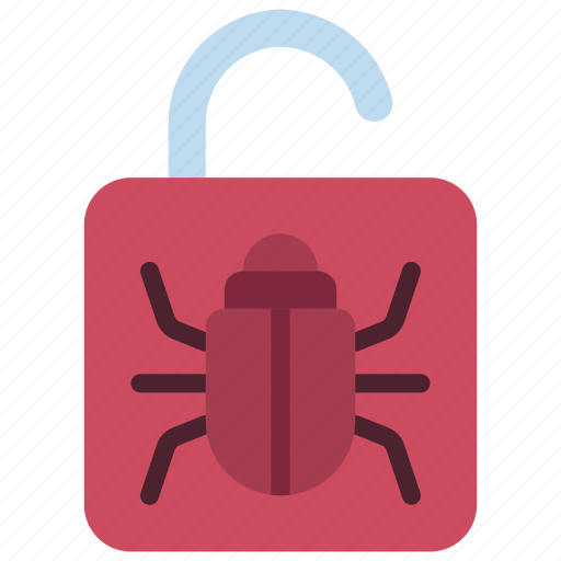 Lock, bug, virus, locked, unlocked icon - Download on Iconfinder