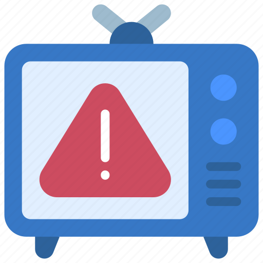 Tv, error, virus, television, warning icon - Download on Iconfinder