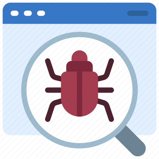 Website, bug, search, virus, magnifying, glass icon - Download on Iconfinder