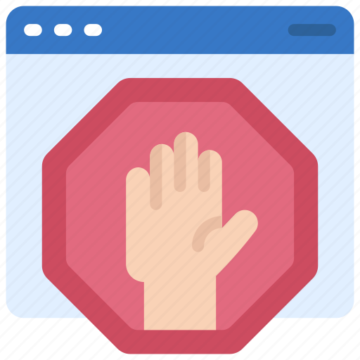 Website, warning, stop, browser icon - Download on Iconfinder