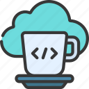 cloud, coffee, code, cloudcomputing, break, mug