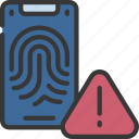 biometrics, error, virus, thumb, print, warning