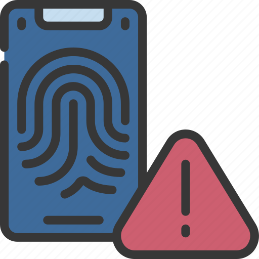 Biometrics, error, virus, thumb, print, warning icon - Download on Iconfinder