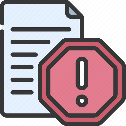 Document, error, virus, warning, problem icon - Download on Iconfinder