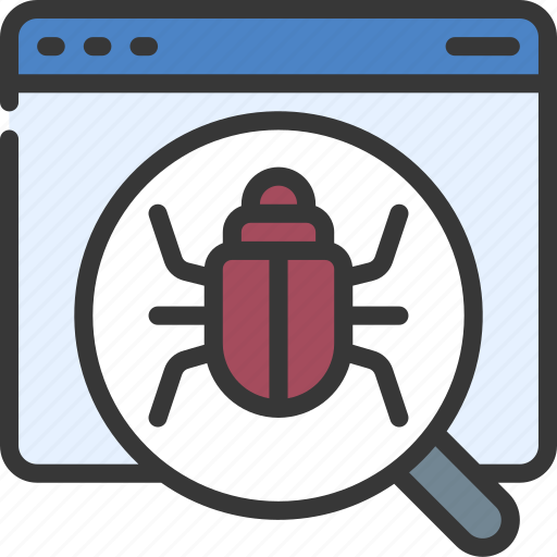 Website, bug, search, virus, magnifying, glass icon - Download on Iconfinder