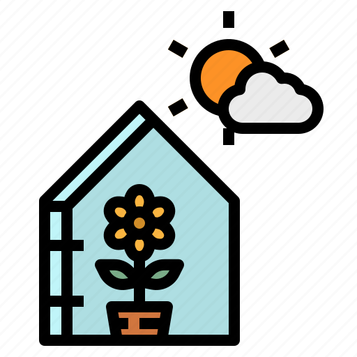 Flower, garden, gardening, glass, house icon - Download on Iconfinder