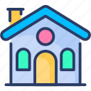 apartment, building, cottage, home, house, sweet, town