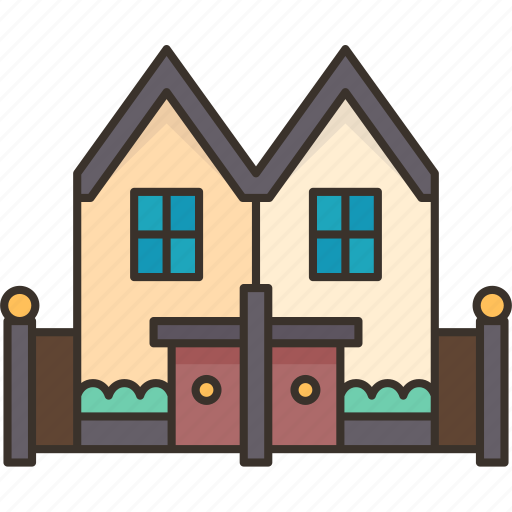 House, duplex, village, estate, property icon - Download on Iconfinder