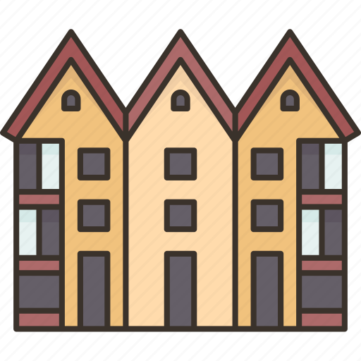 Townhouse, residential, estate, urban, city icon - Download on Iconfinder