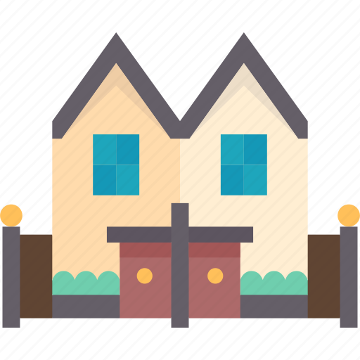 House, duplex, village, estate, property icon - Download on Iconfinder