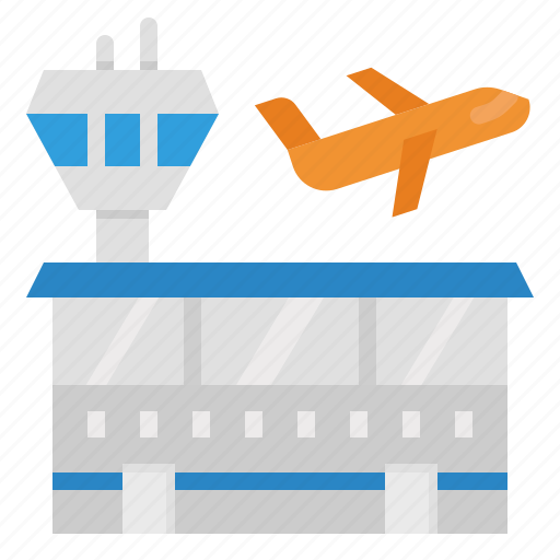 Airport, airplane, flight, transport, building icon - Download on Iconfinder