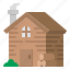 cabin, home, wood, house, building 