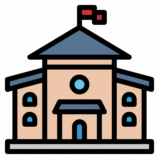 School, building, education, college, university icon - Download on Iconfinder