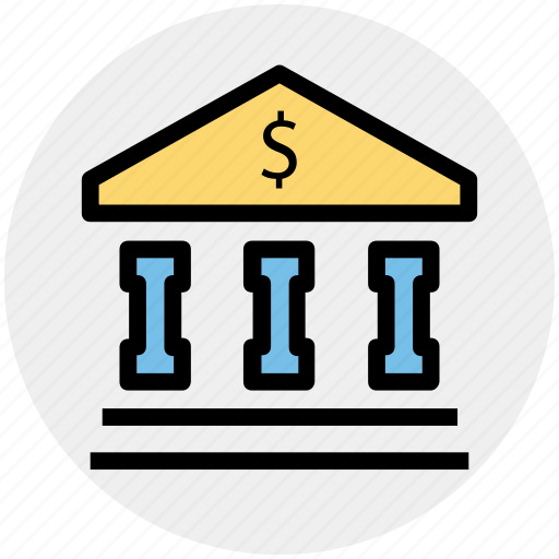 Bank, bank building, building, courthouse, dollar, institute icon - Download on Iconfinder