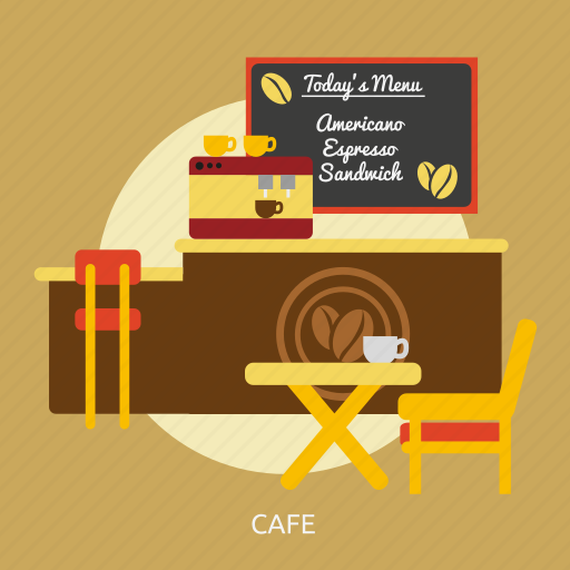 Building, cafe, chair, design, interior, menu, table icon - Download on Iconfinder