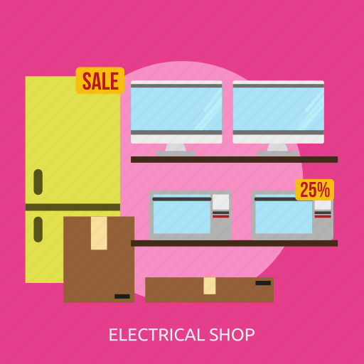 Building, electrical, electrical shop, interior, shop icon - Download on Iconfinder