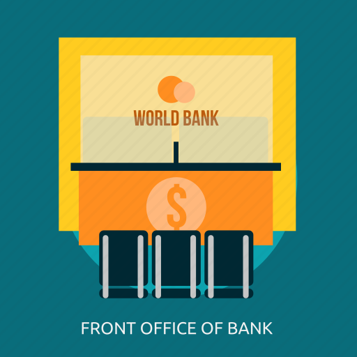 Bank, building, front, front office of bank, interior, office icon - Download on Iconfinder