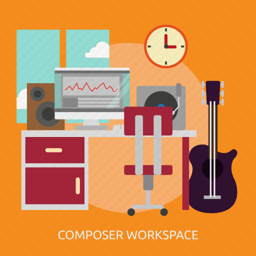 Building, composer, interior, workspace, workspace composer icon - Download on Iconfinder